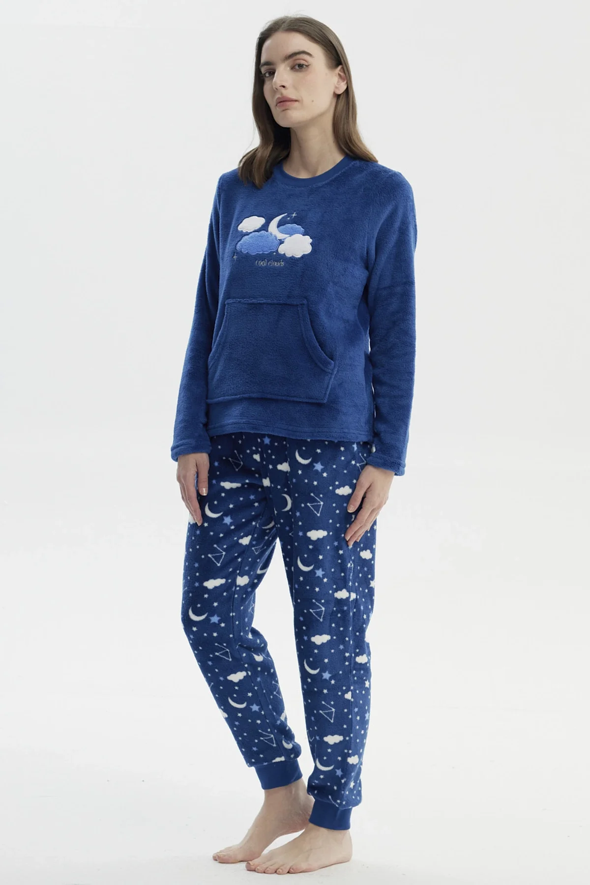 Pijama Mujer Polera Y Pantalón Azul - Image 2