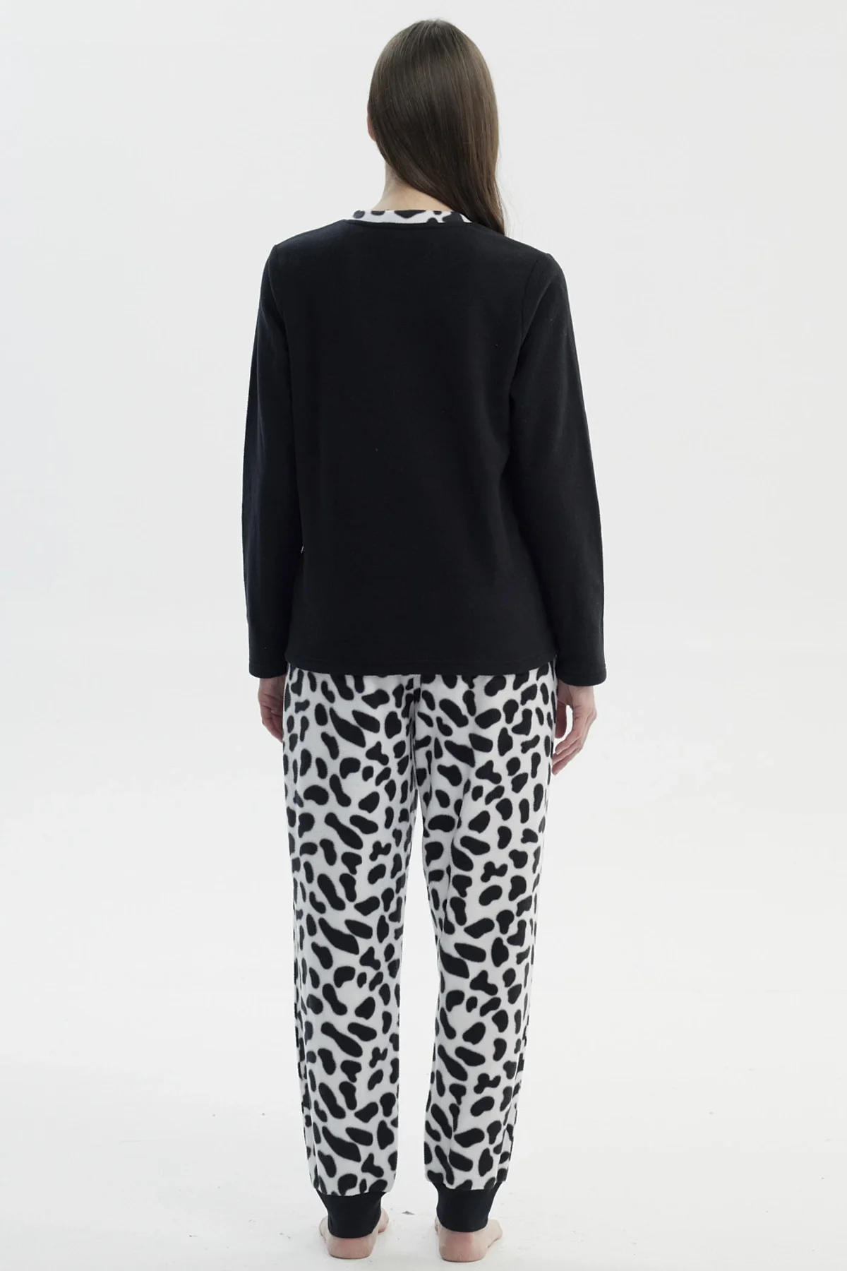 Pijama Mujer Polera Y Pantalón Negro - Image 3