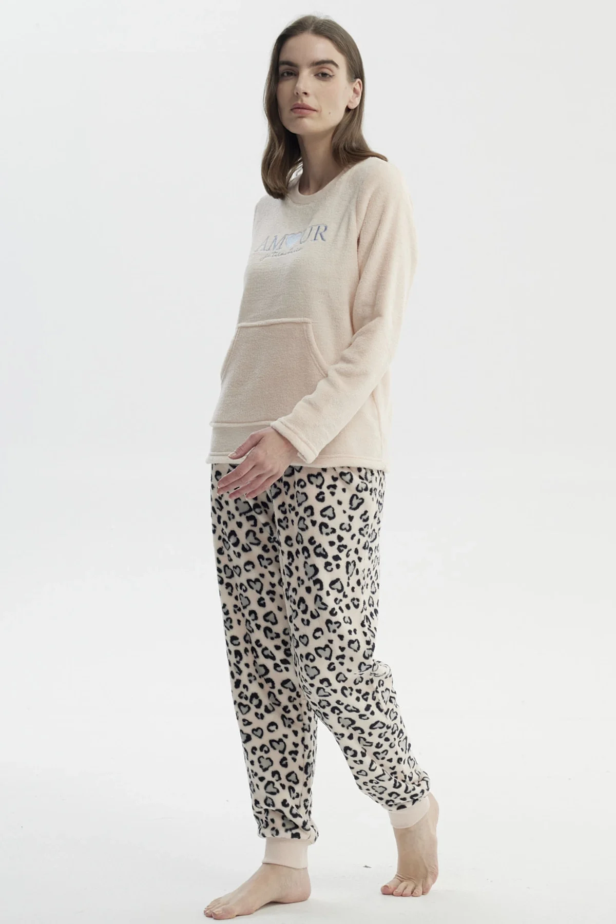 Pijama Mujer Polera Y Pantalón Rosado - Image 4