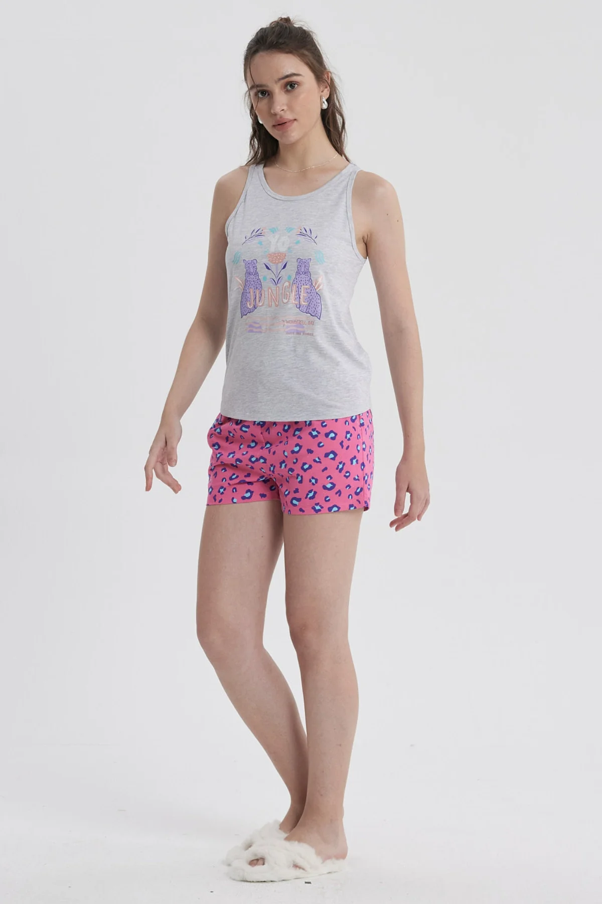 Pijama Mujer Regalable Gris Melange
