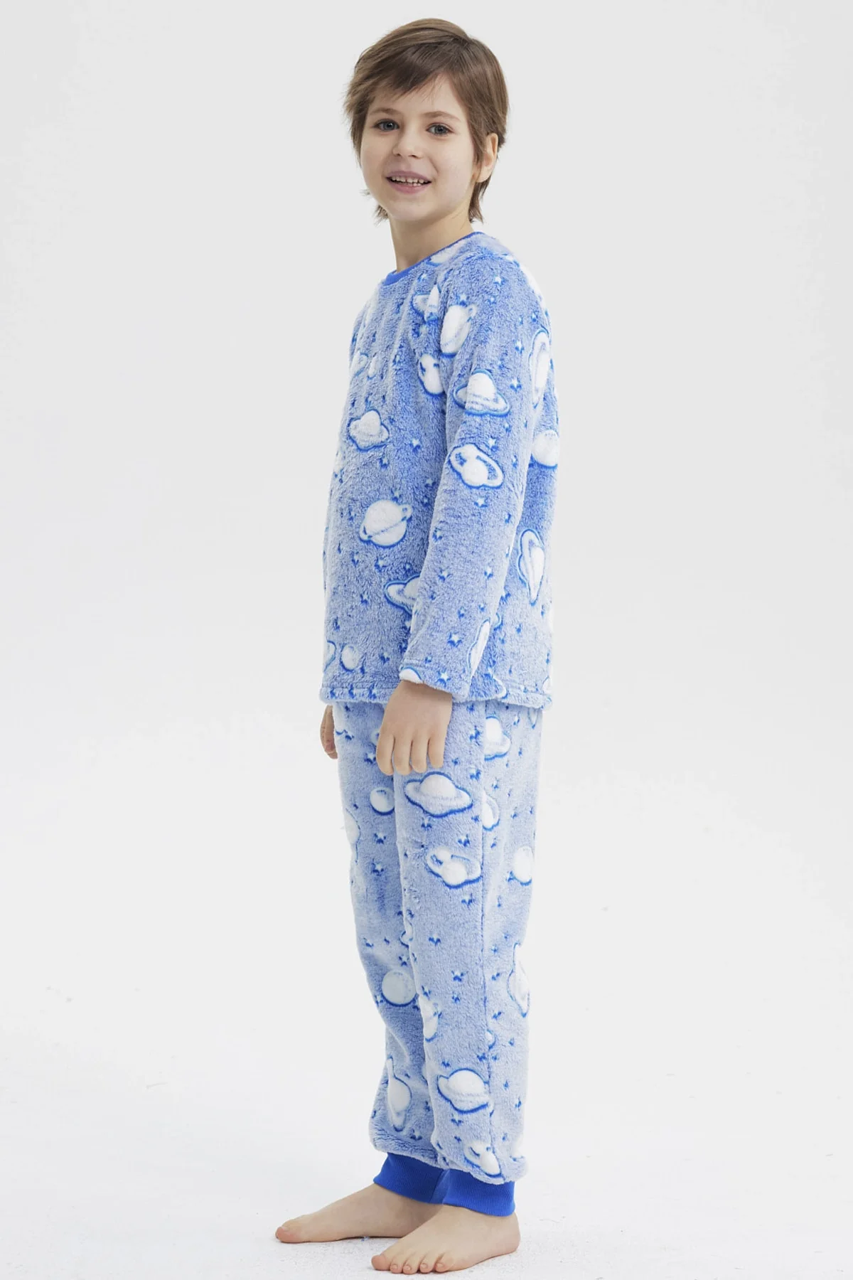 Pijama Niño Polera Y Pantalón Luminoso Azul - Image 2