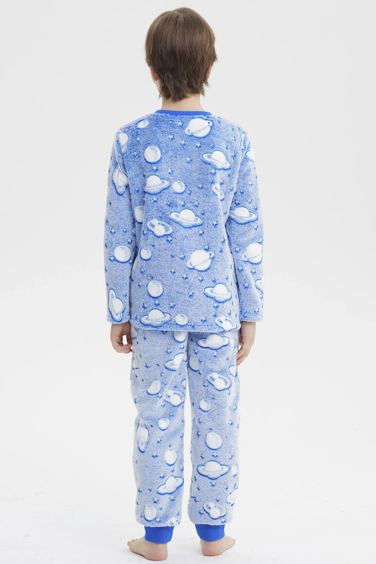 Pijama Niño Polera Y Pantalón Luminoso Azul - Image 4
