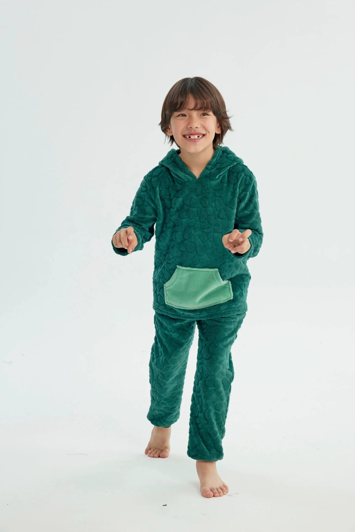 Pijama Niño Polera Y Pantalón Verde - Image 4