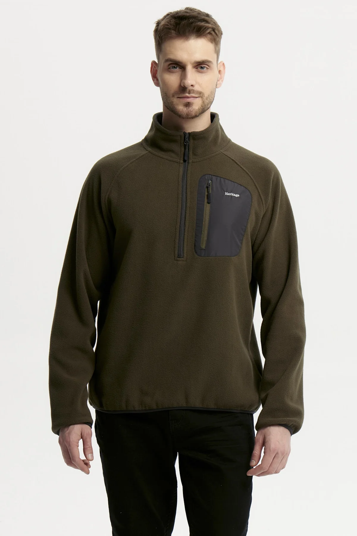 Polar Hombre Half Zipper Verde