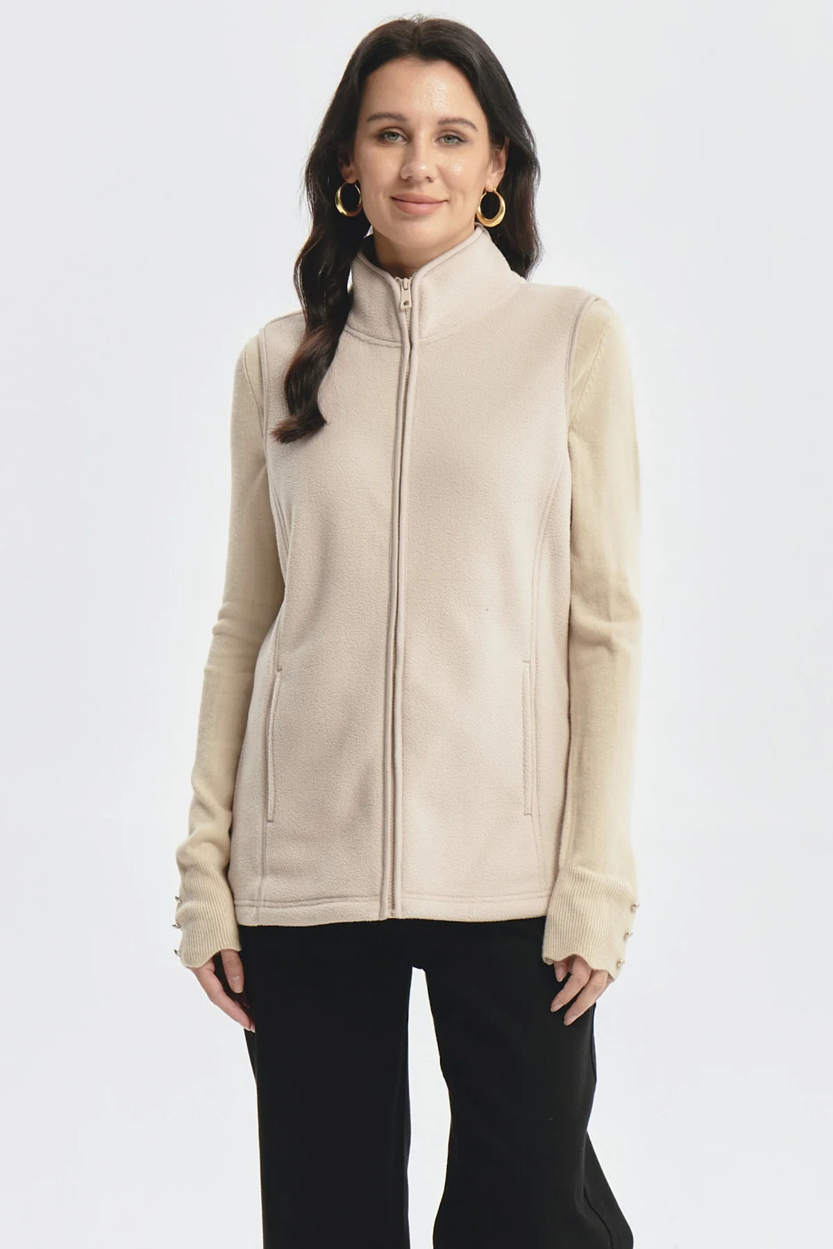 Polar Mujer Básico Beige
