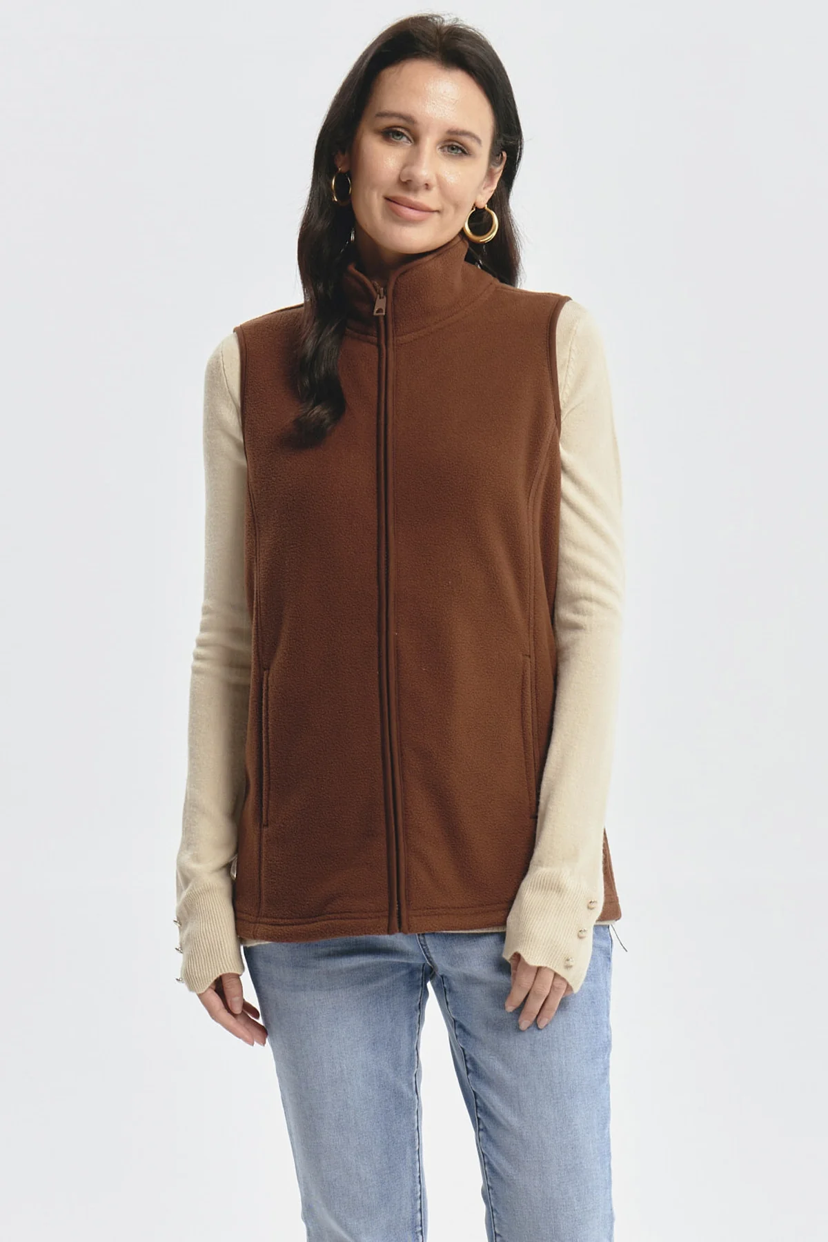 Polar Mujer Básico Café