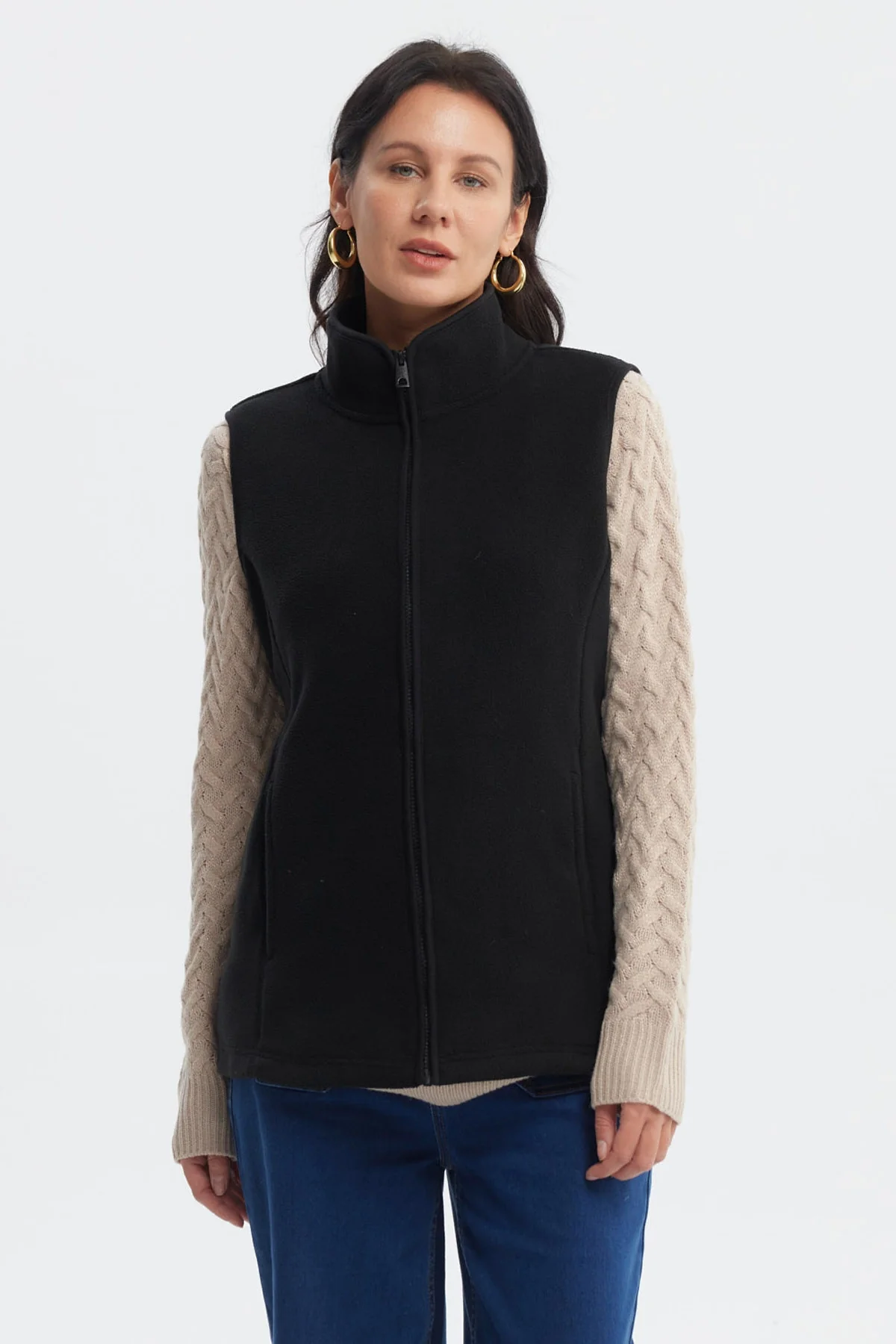 Polar Mujer Básico Negro