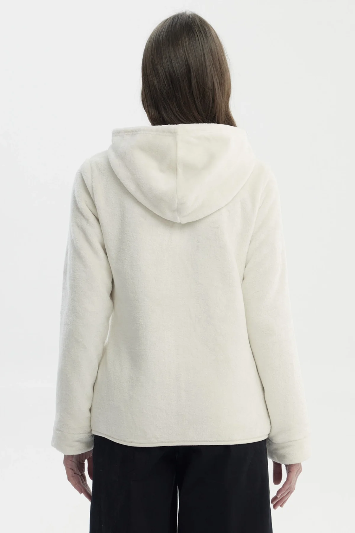 Polar Mujer Básico Plush Con Cierre Crema - Image 3