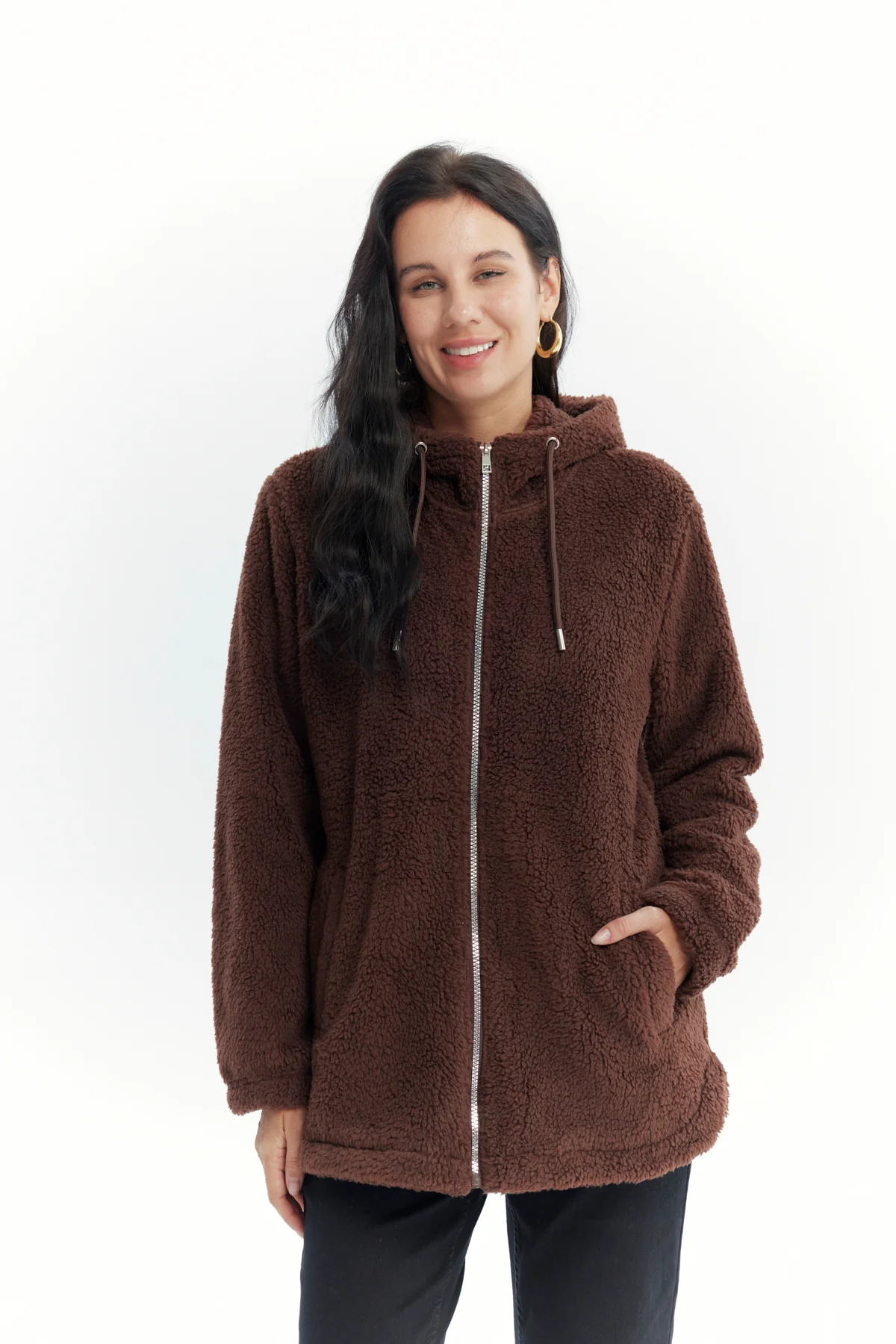 Polar Mujer Con Aplicación Café