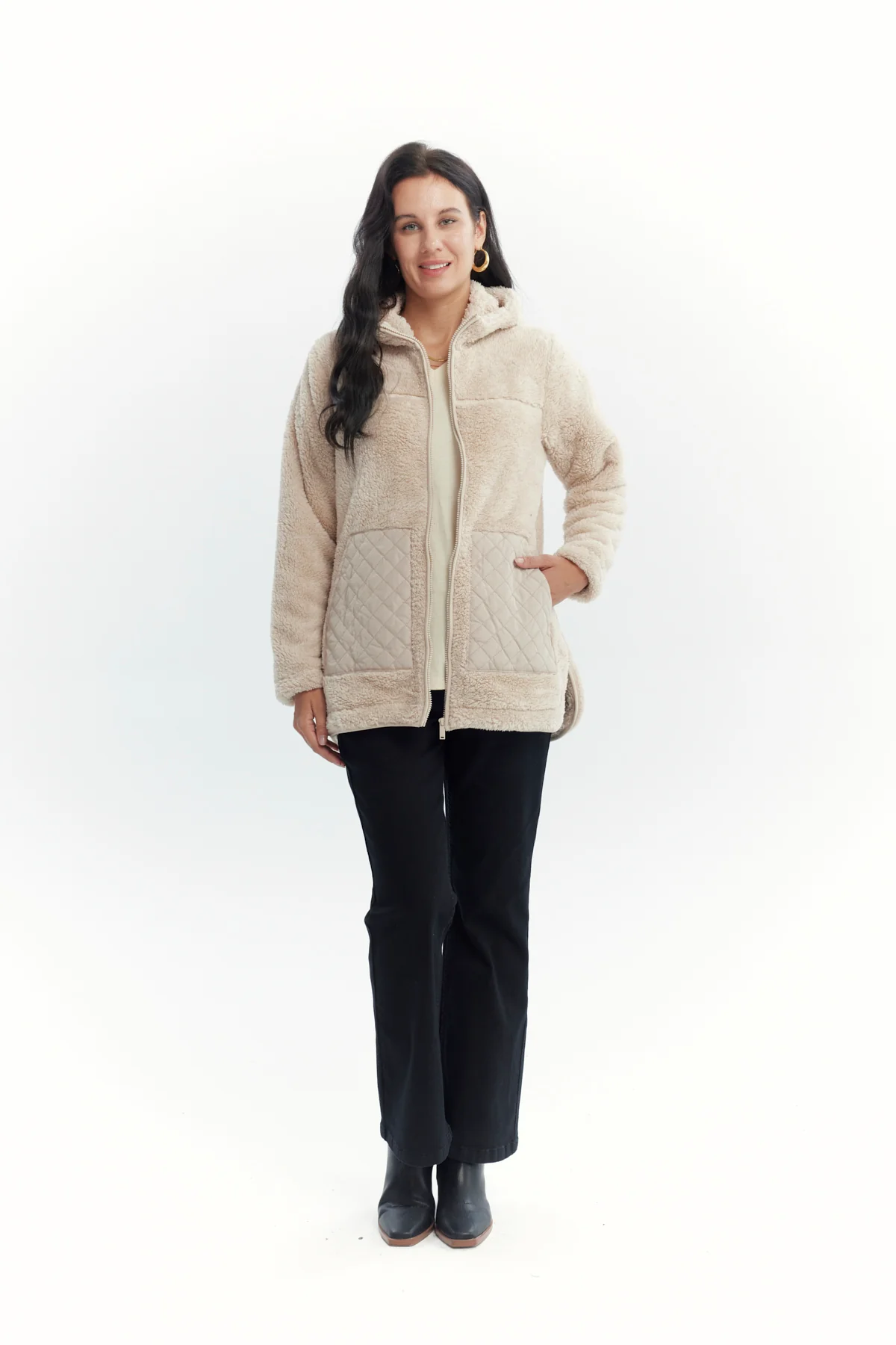 Polar Mujer Corderito Beige - Image 4