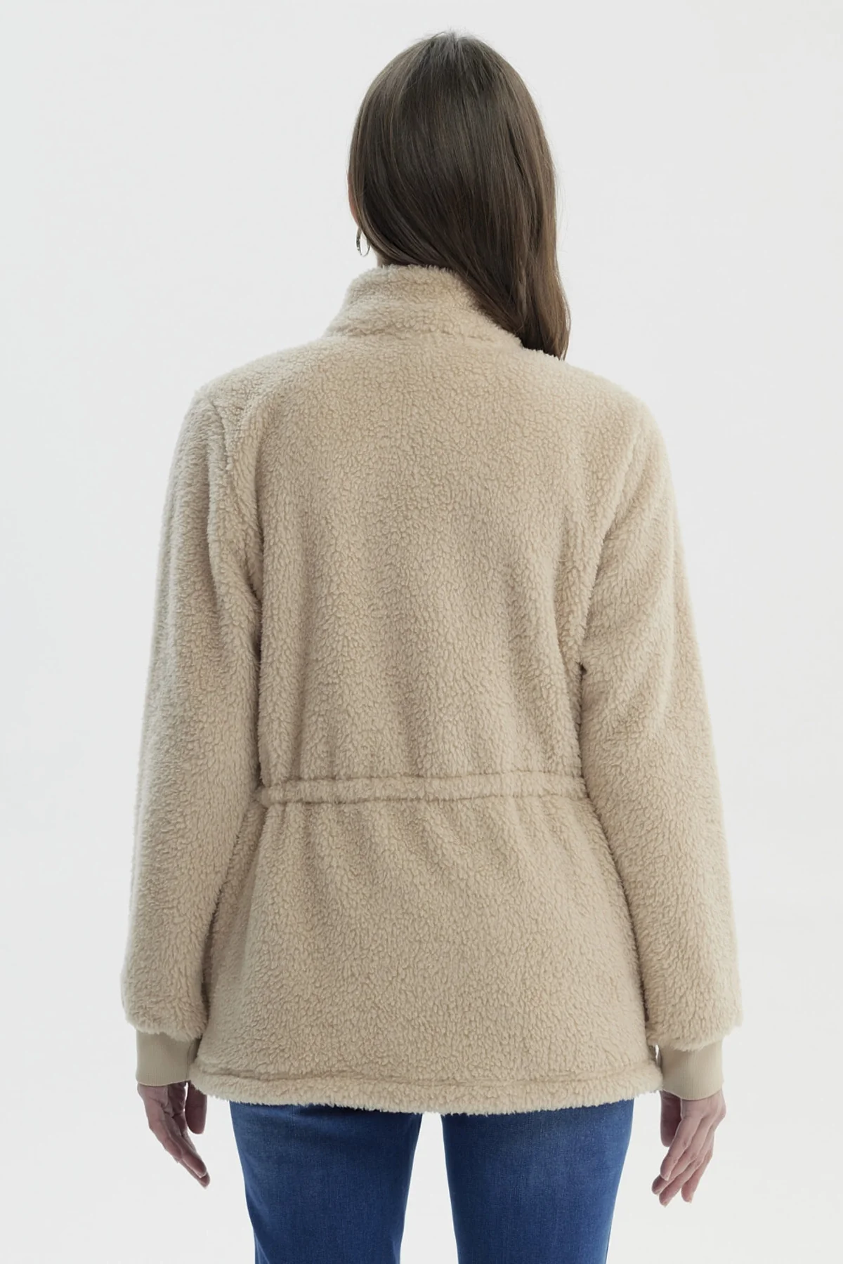 Polar Mujer Cuello Camisero Arena - Image 3