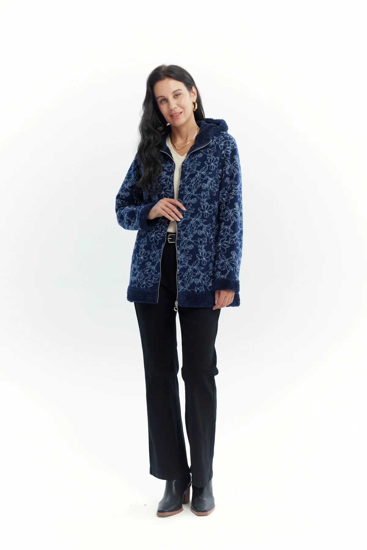 Polar Mujer Full Print Azul Oscuro - Image 4