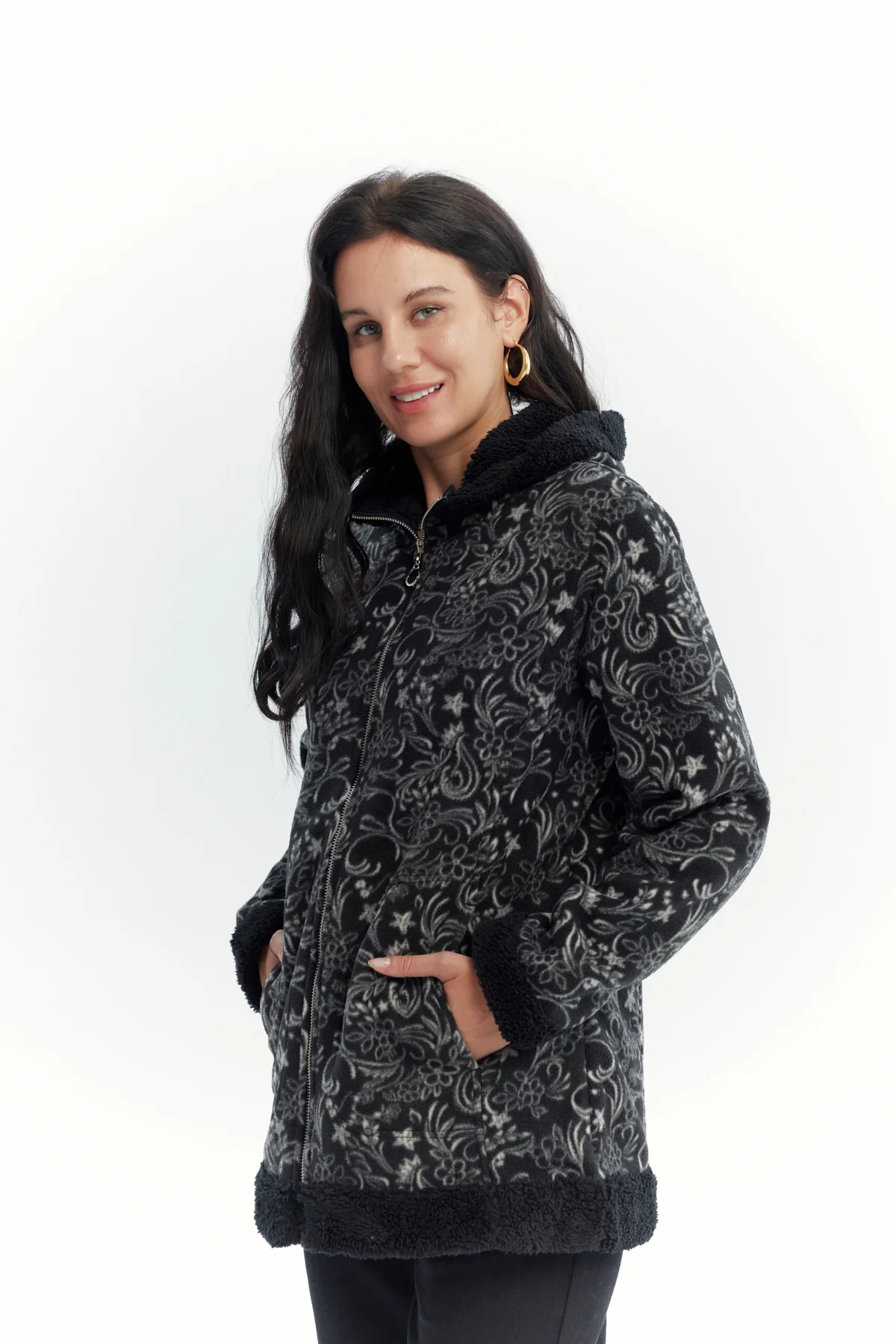 Polar Mujer Full Print Negro - Image 2