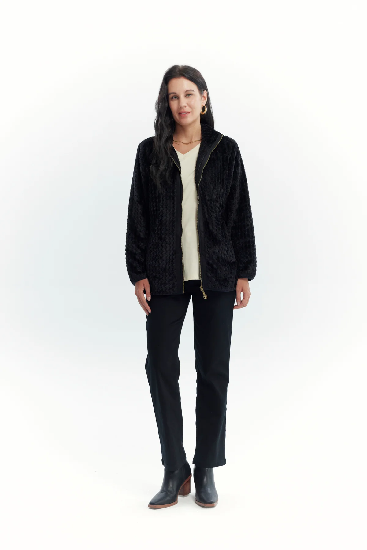 Polar Mujer Textura Negro - Image 4