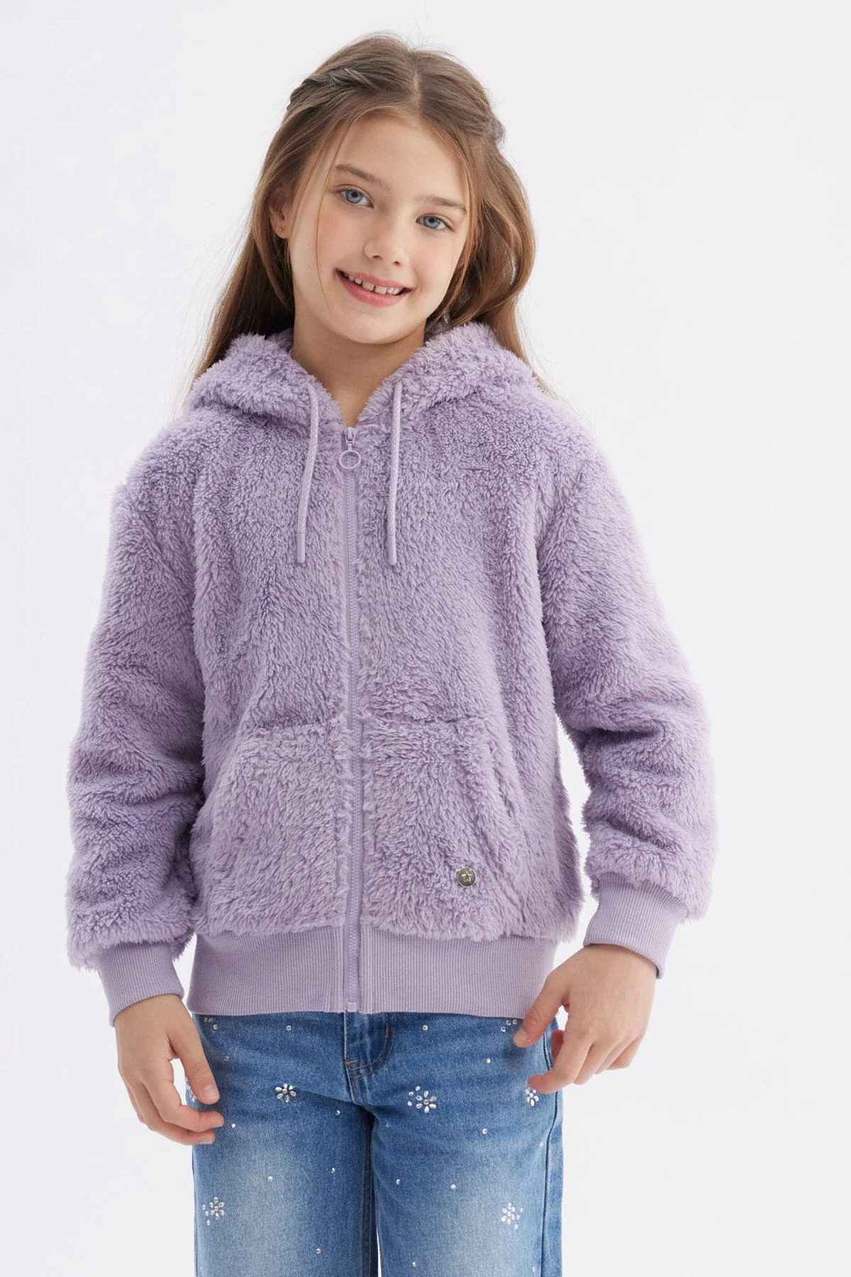 Polar Niña Peludo Básico Lila