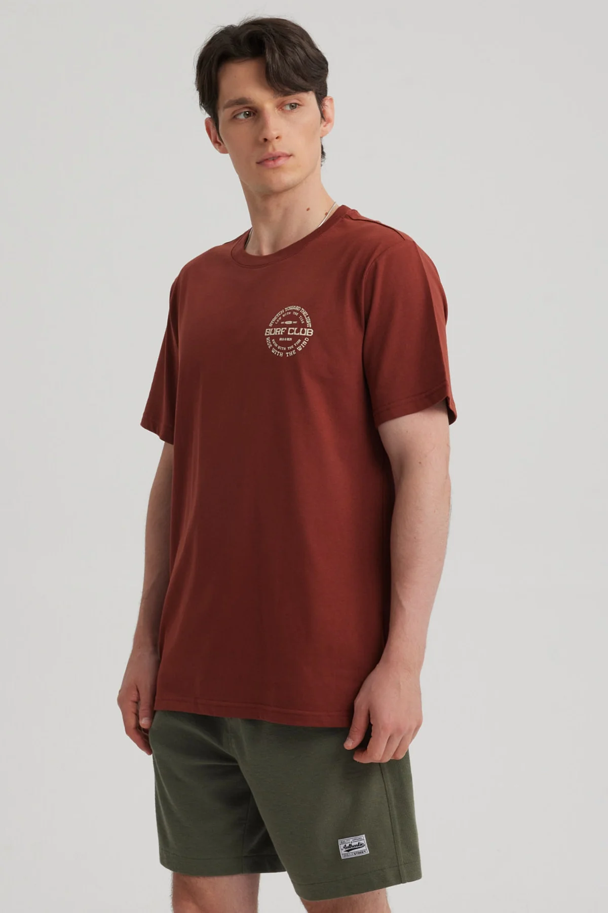 Polera Hombre Doble Print Ocre - Image 2