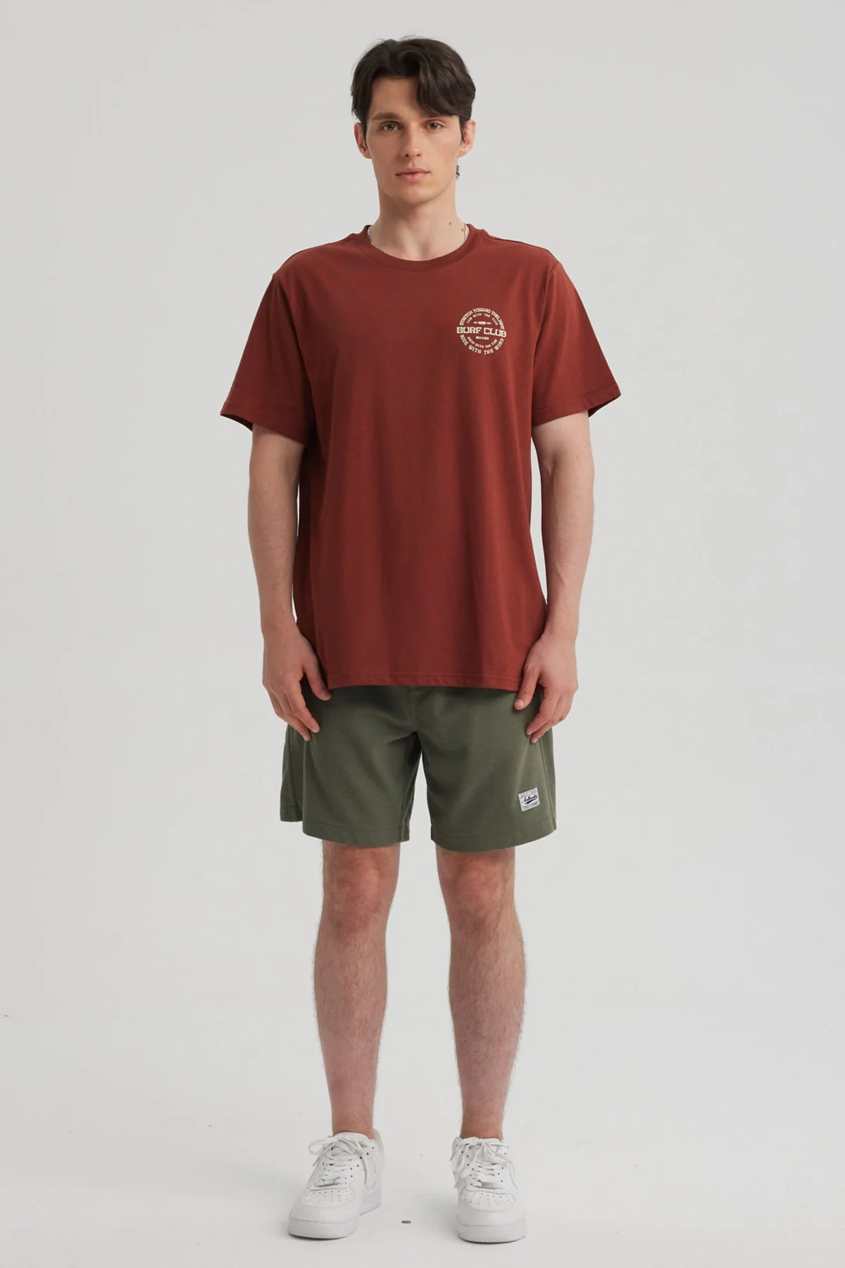 Polera Hombre Doble Print Ocre - Image 4