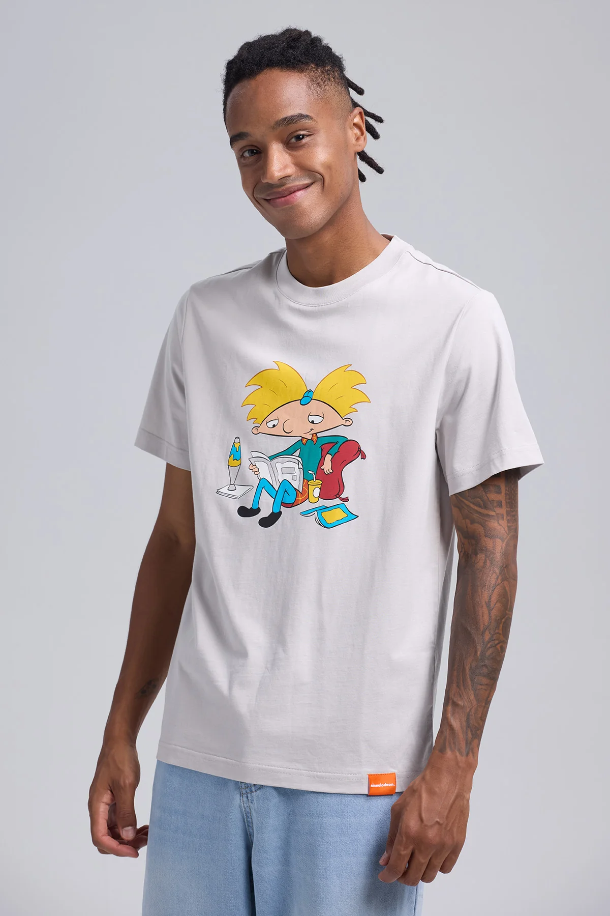 Polera Hombre Hey Arnold Gris