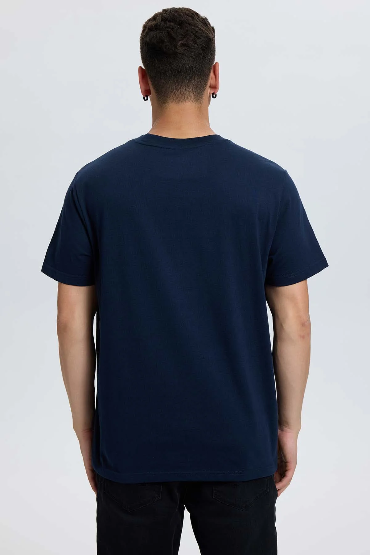 Polera Hombre Regular Fit Básica Azul - Image 3