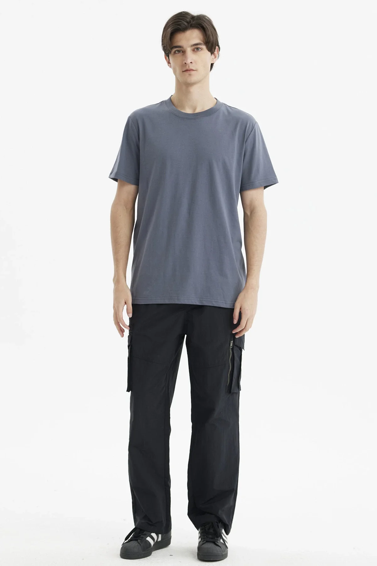 Polera Hombre Long Fit Básica Gris Oscuro - Image 4