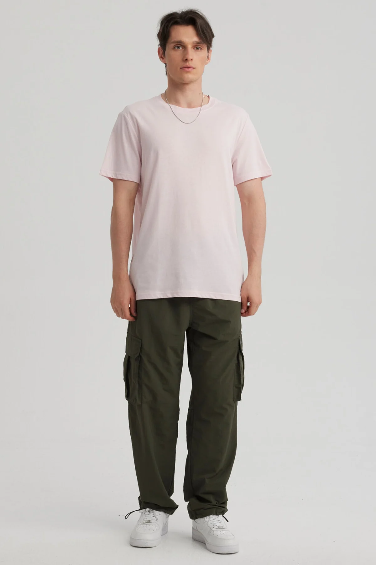 Polera Hombre Long Fit Básica Rosado Claro - Image 4