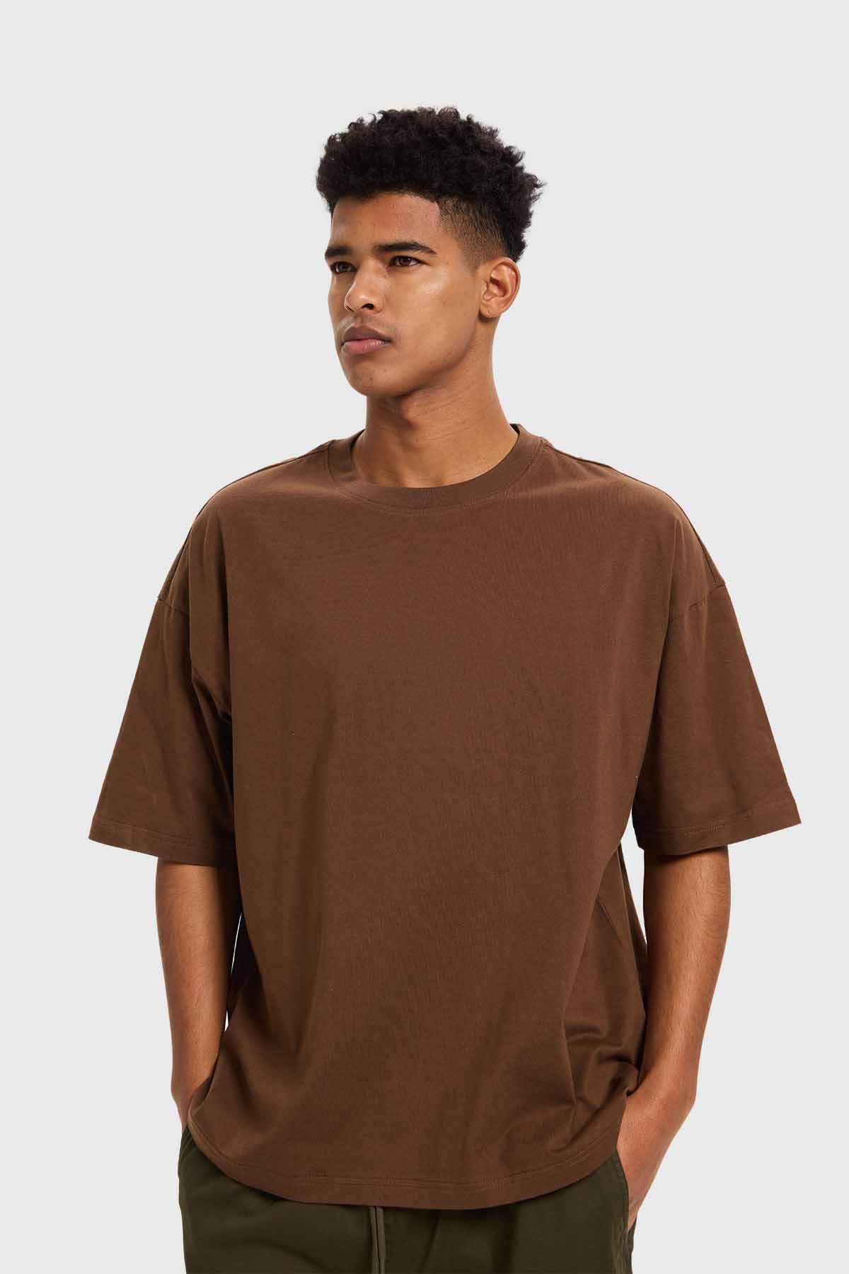 Polera Hombre Oversize Chocolate - Image 2