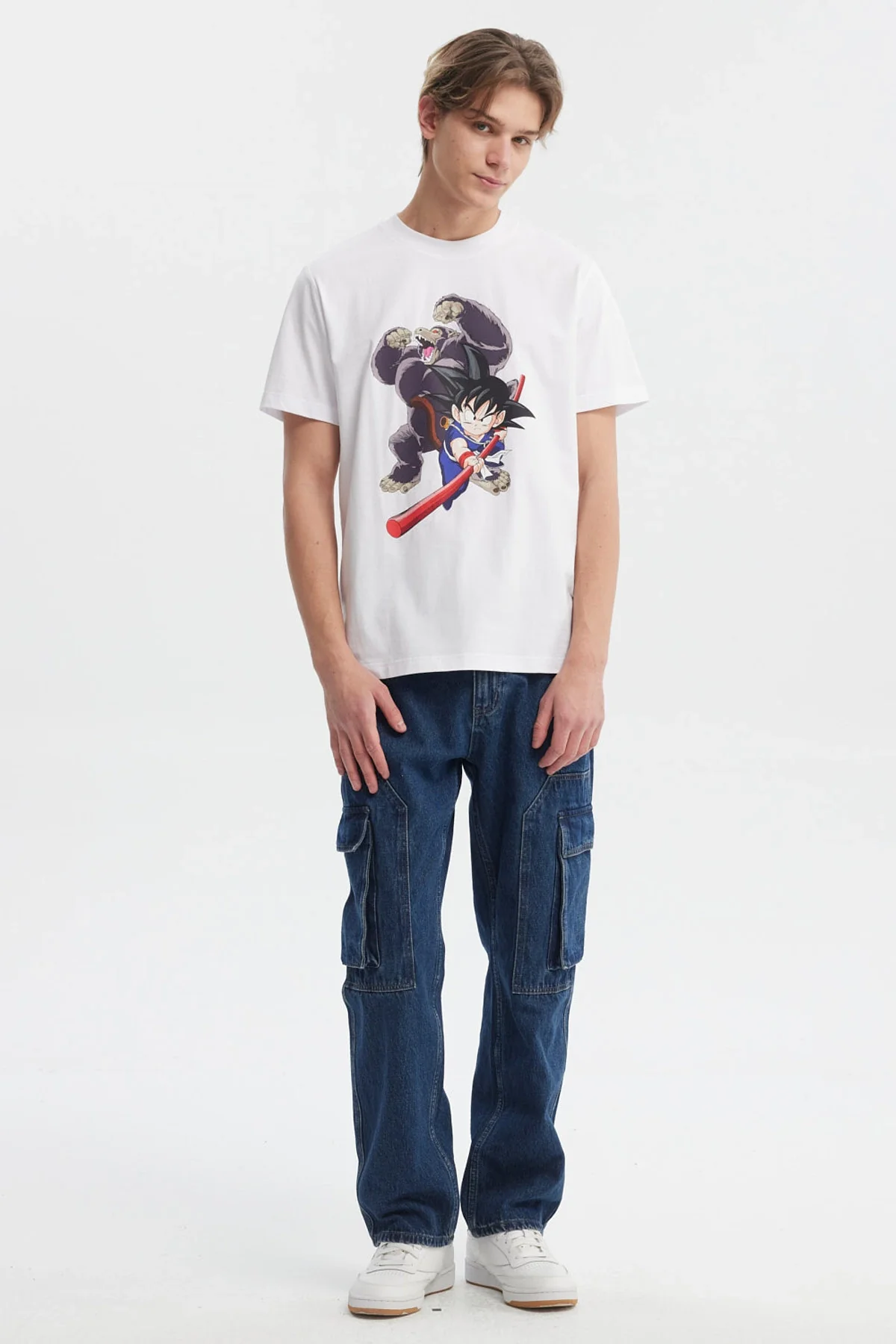 Polera Hombre Print Frontal Dragon Ball Blanco - Image 4