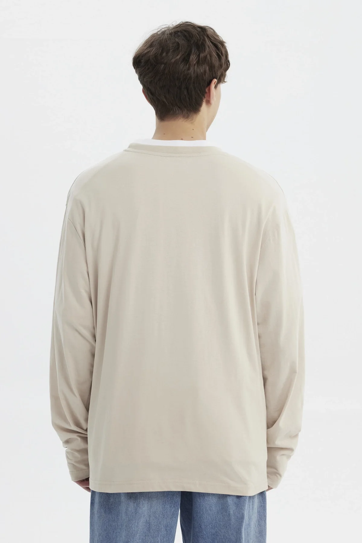 Polera Hombre Slim Beige - Image 3