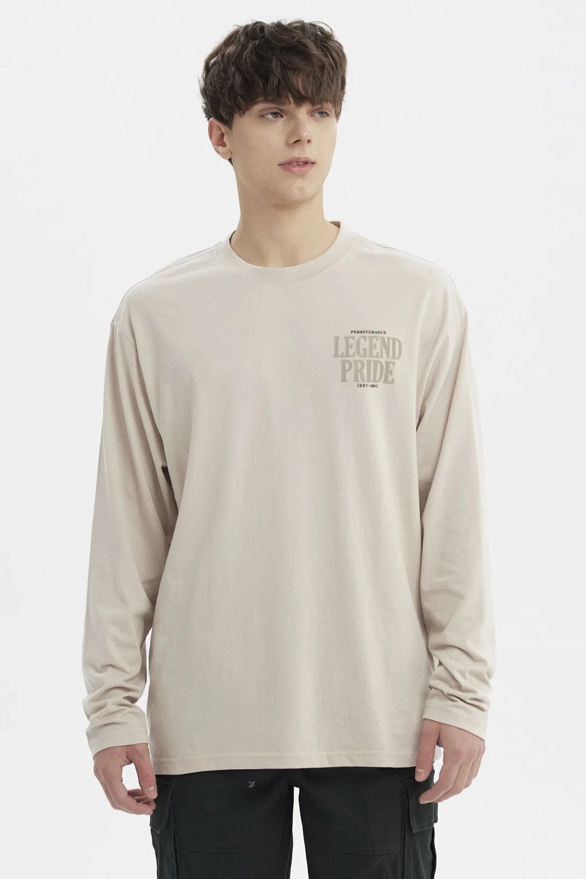 Polera Hombre Slim Beige Oscuro