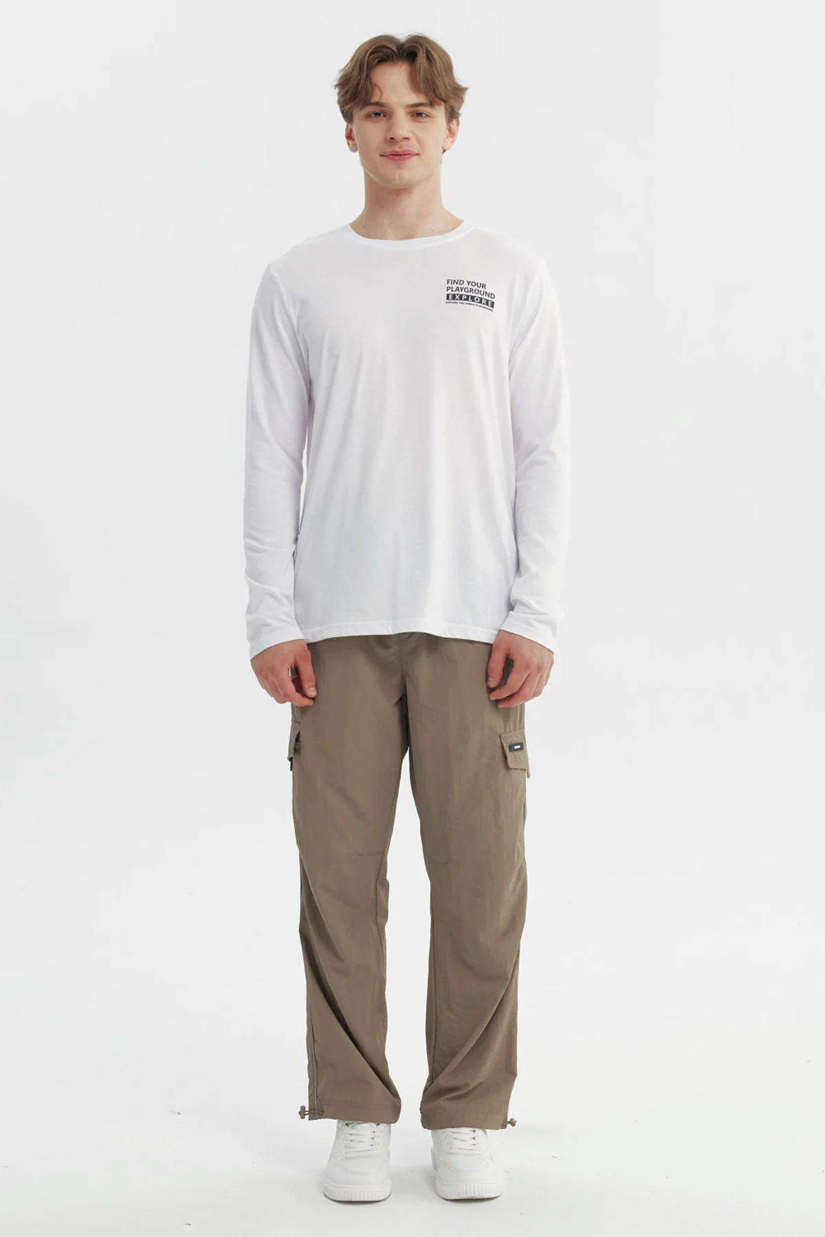Polera Hombre Slim Blanco - Image 4