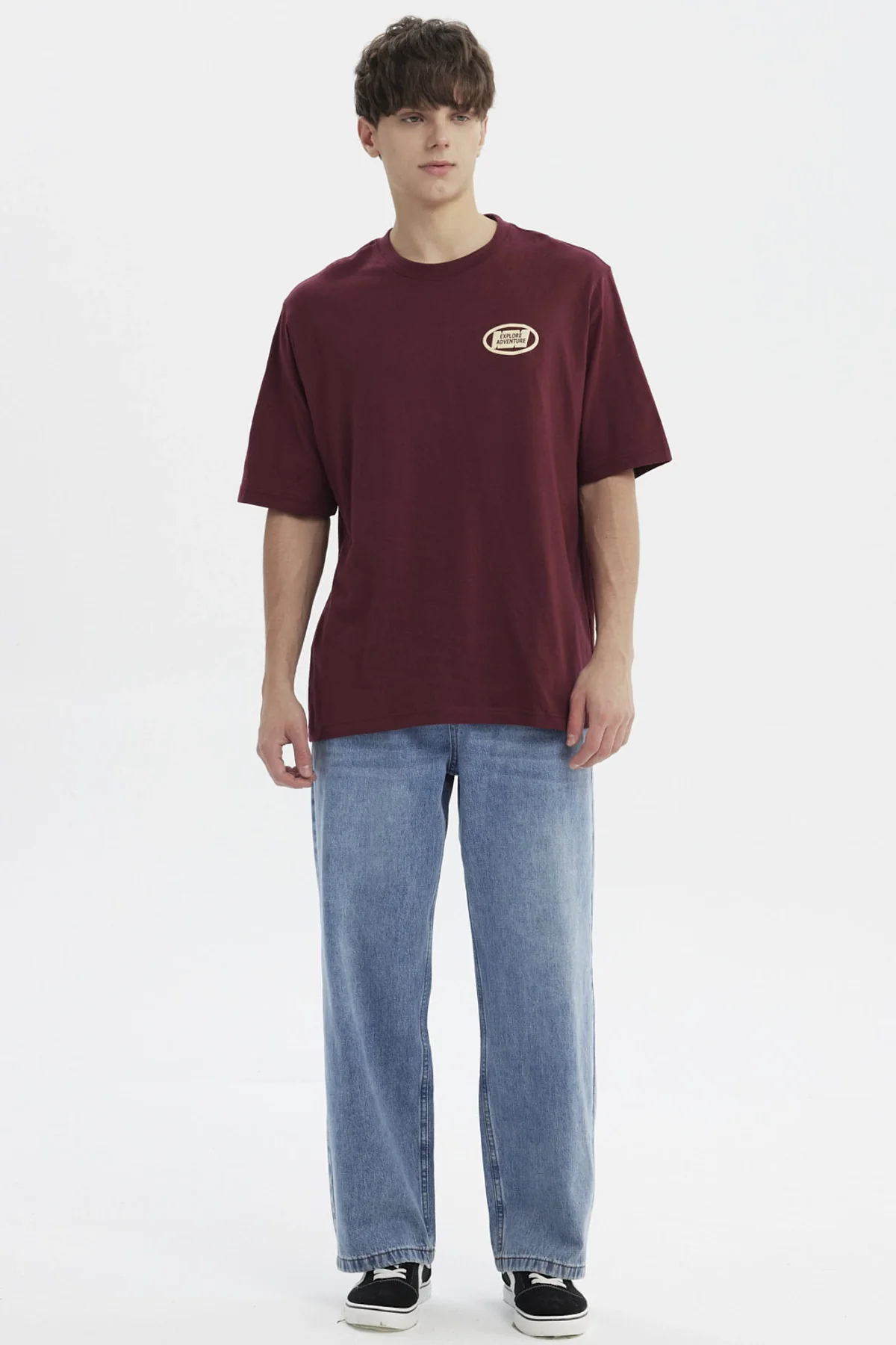 Polera Hombre Slim Burdeo - Image 4