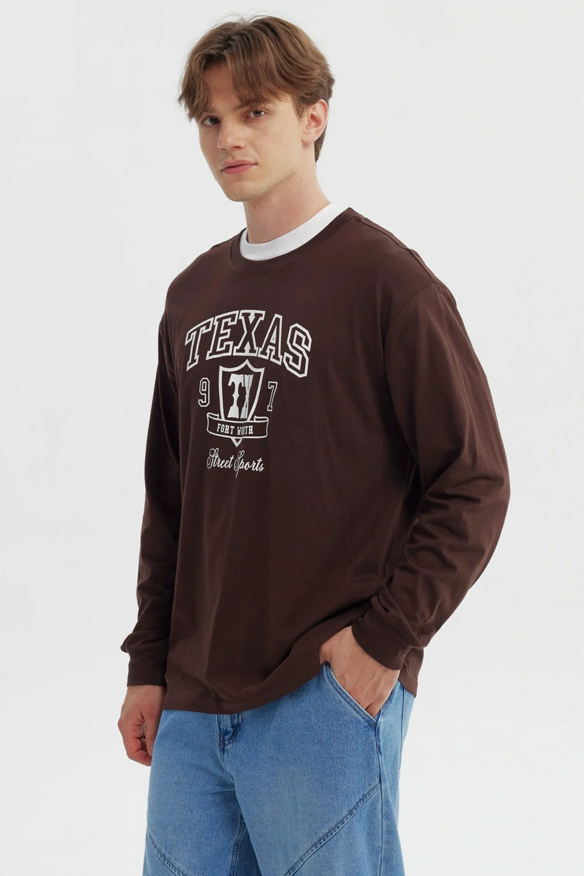 Polera Hombre Slim Chocolate - Image 2