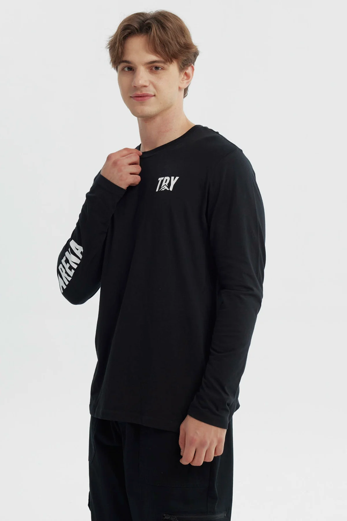 Polera Hombre Slim Negro - Image 2