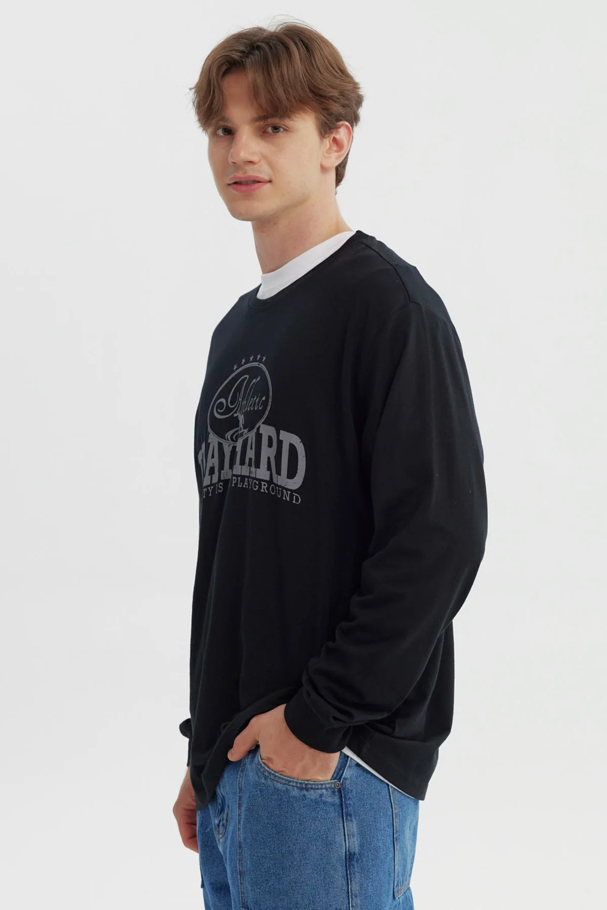 Polera Hombre Slim Negro - Image 2