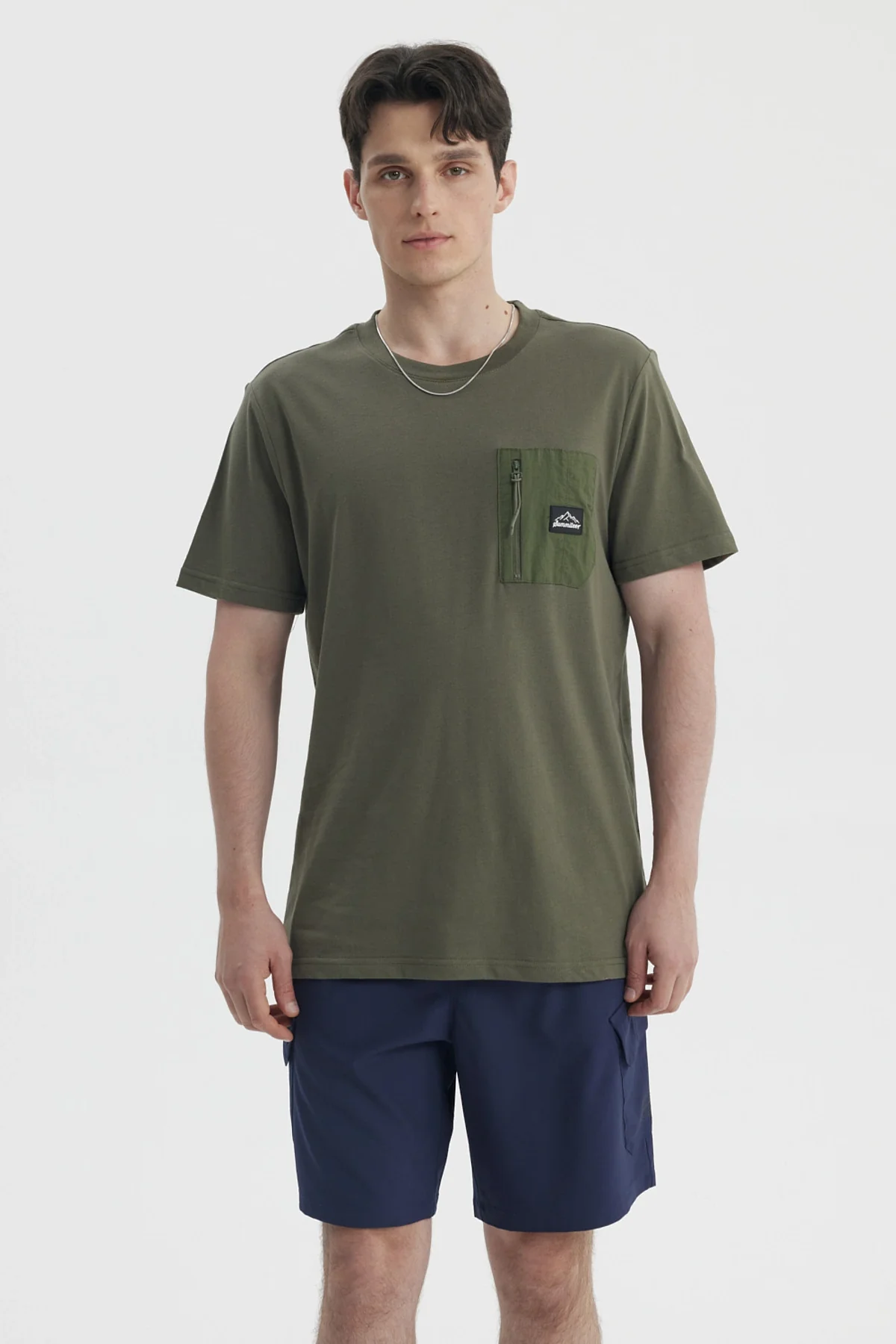 Polera Hombre Slim Verde Militar