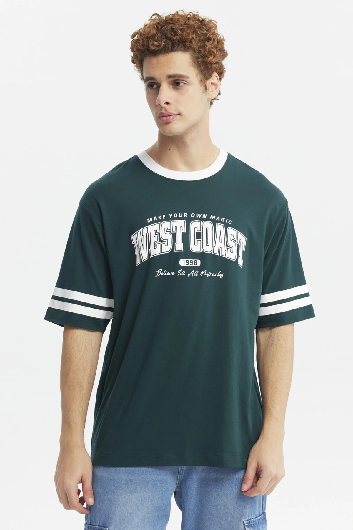 Polera Hombre Urban City Usa Verde Oscuro