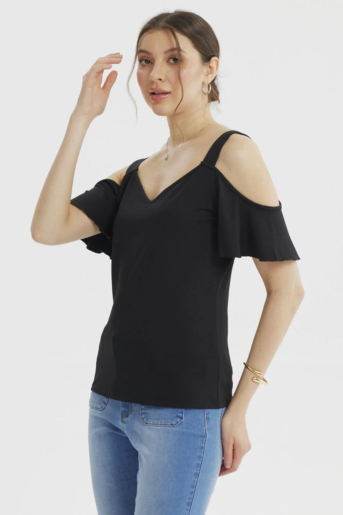 Polera Mujer Ajustado Negro - Image 2