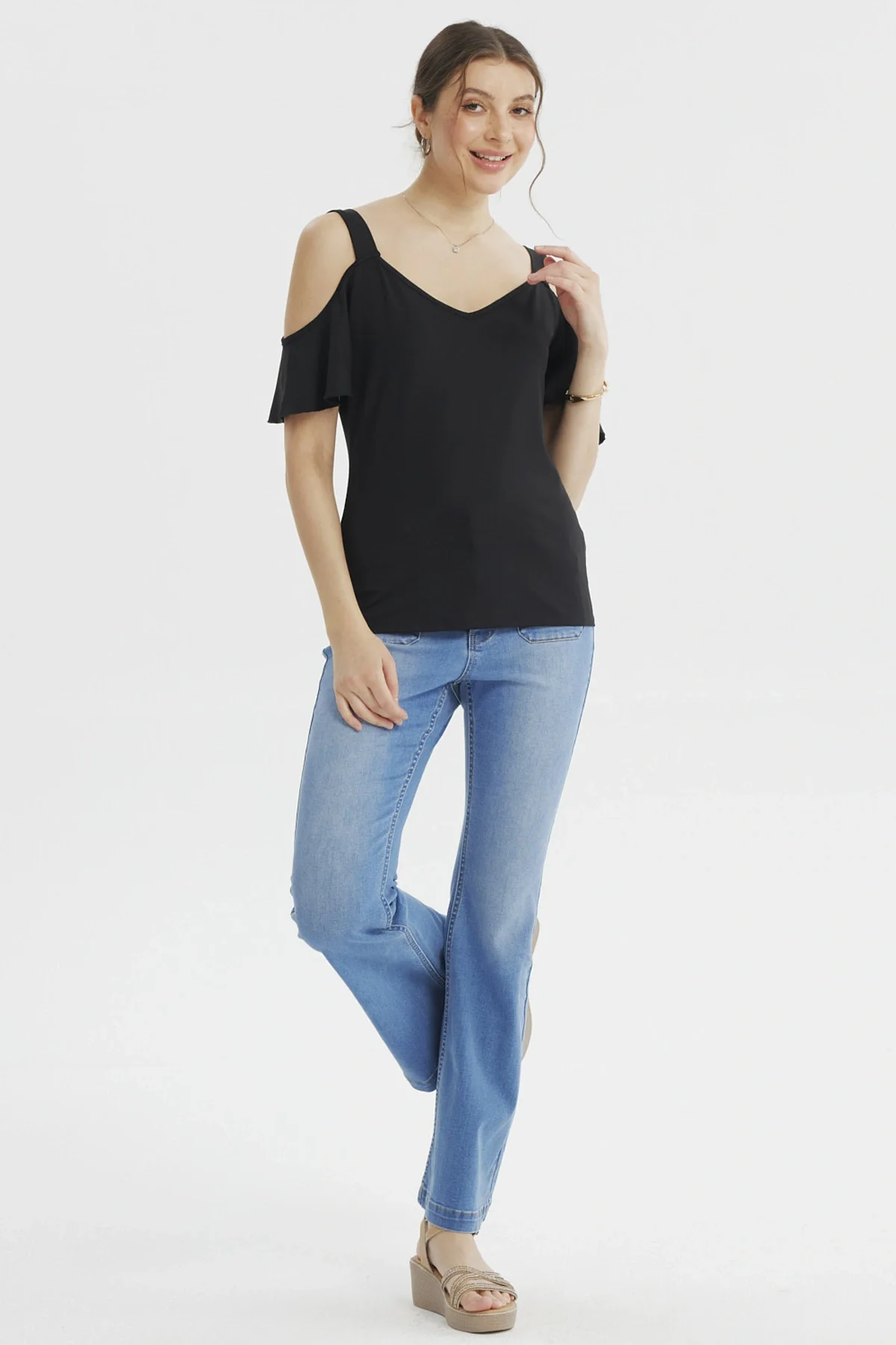 Polera Mujer Ajustado Negro - Image 4