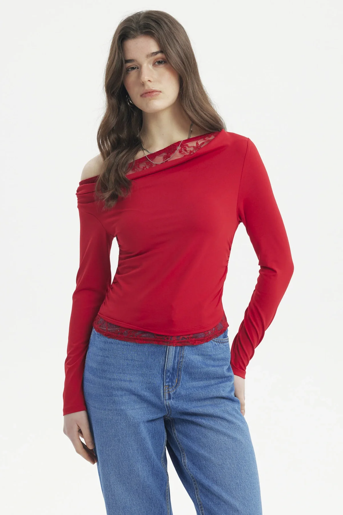 Polera Mujer Ajustado Rojo