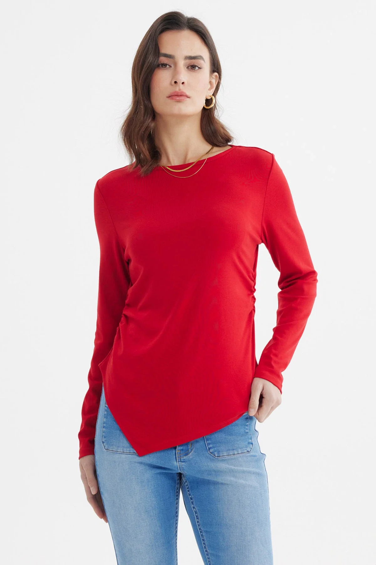 Polera Mujer Ajustado Rojo