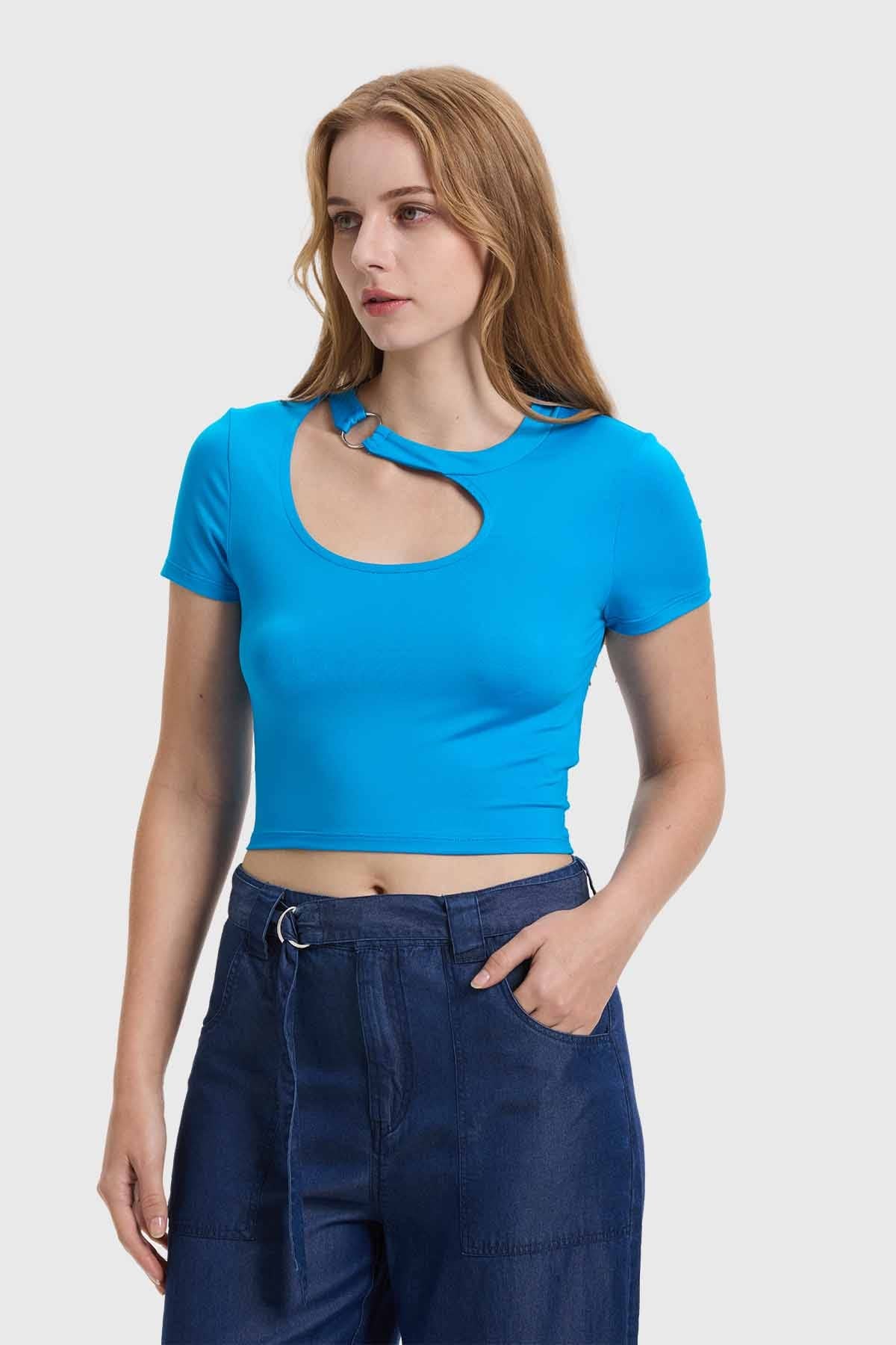 Polera Mujer Argolla Azul - Image 2