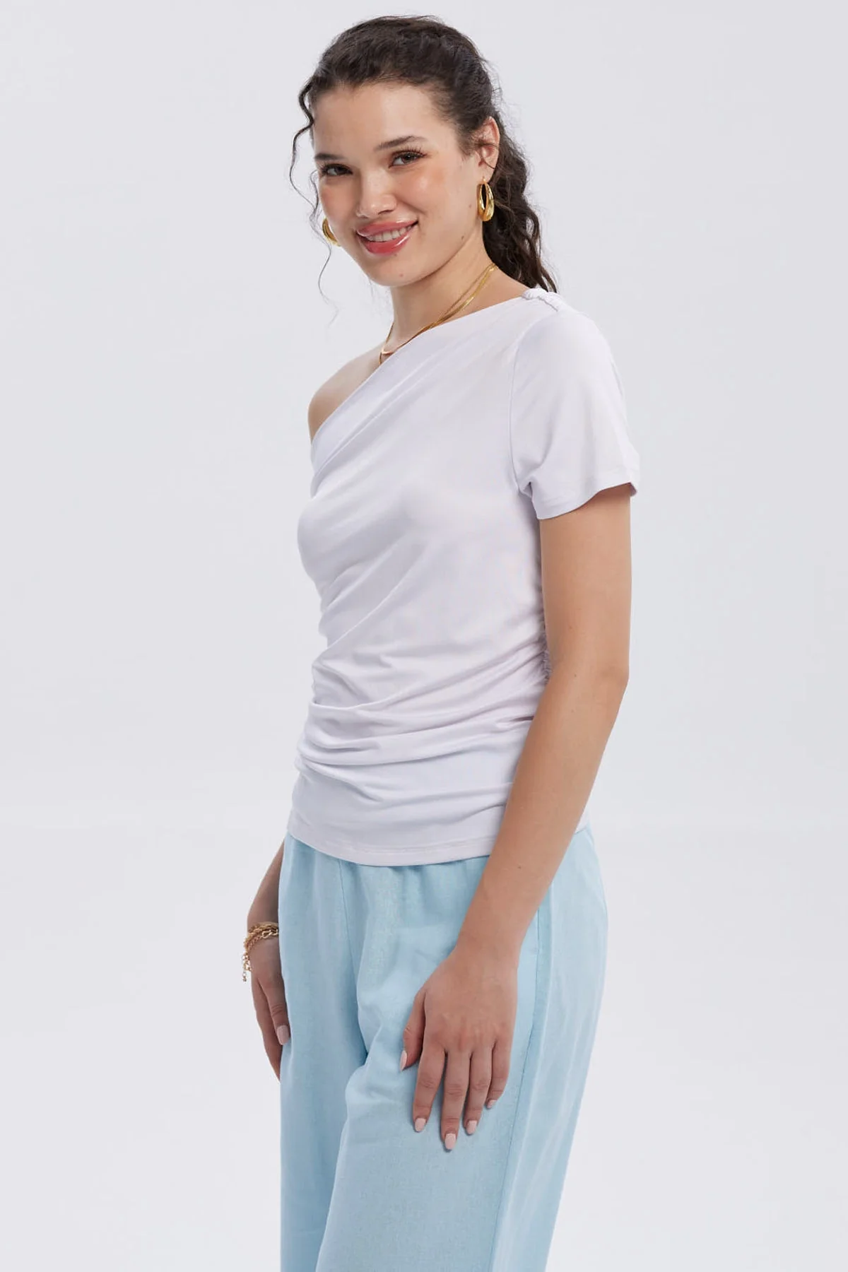 Polera Mujer Bardot Lisa Blanco - Image 2