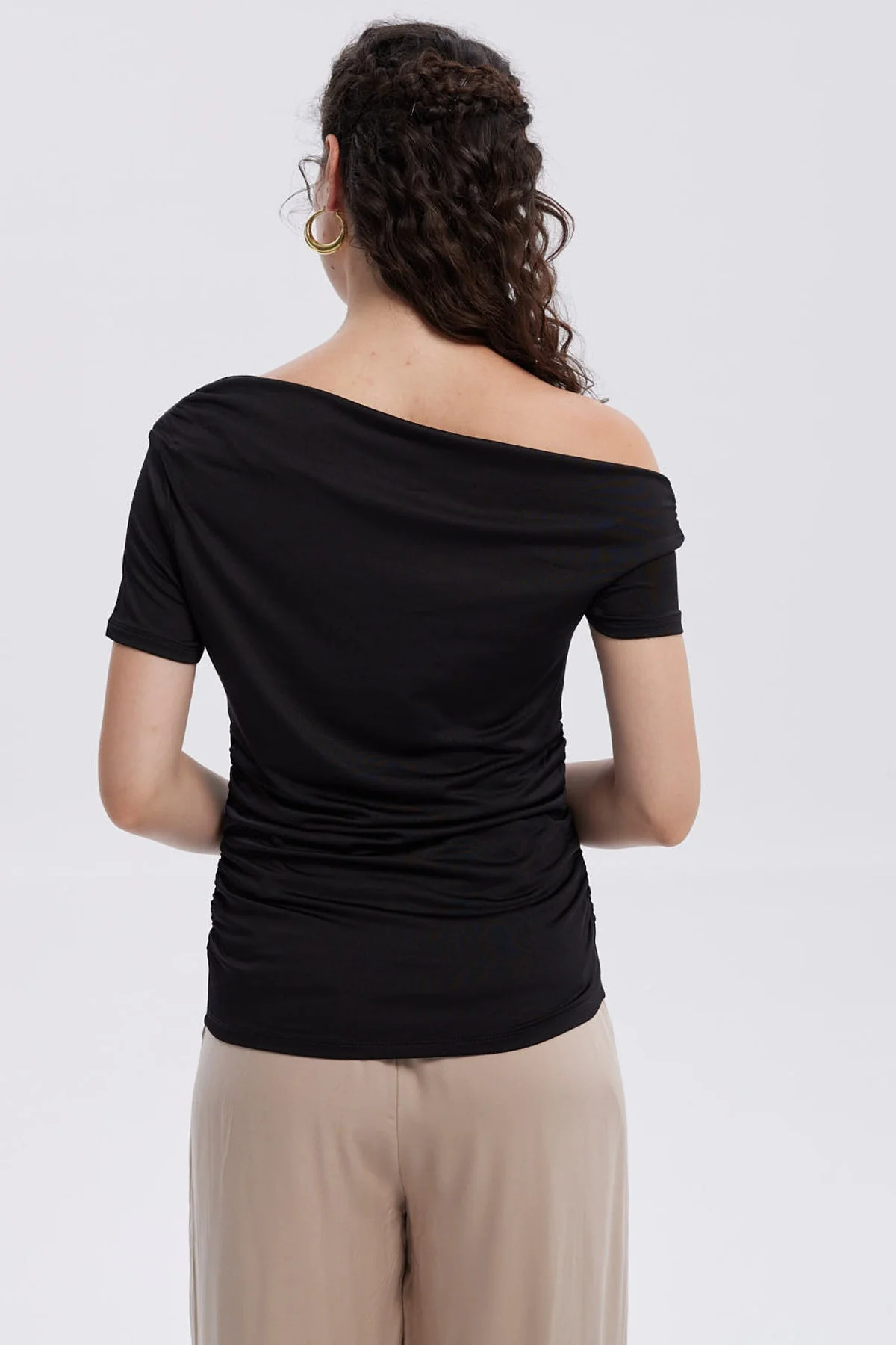 Polera Mujer Bardot Lisa Negro - Image 3