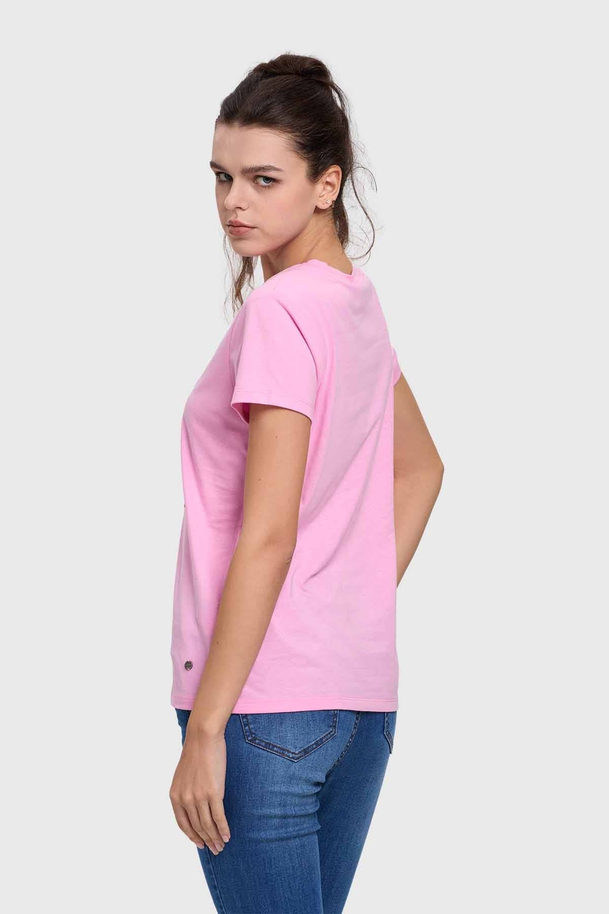 Polera Mujer Básica Print Rosado - Image 2