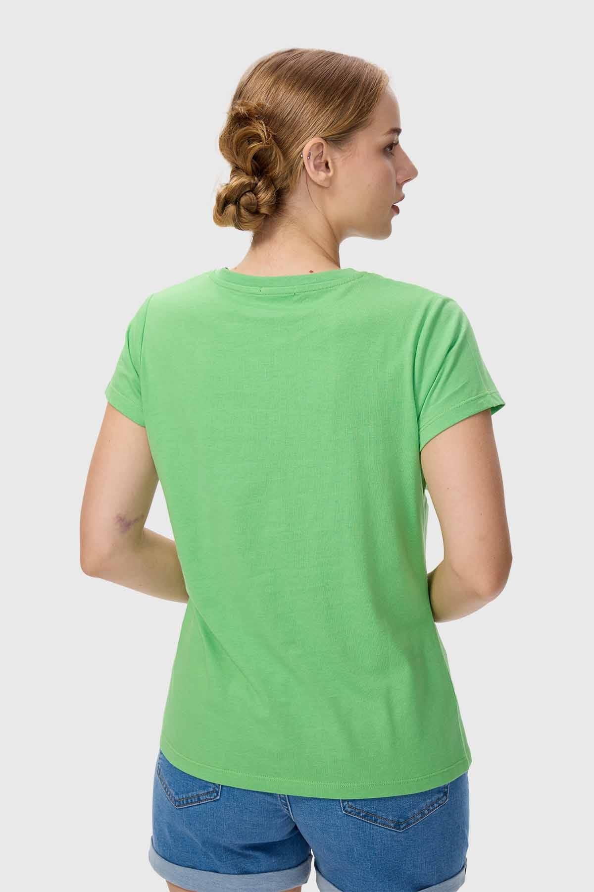 Polera Mujer Básica Print Verde Menta - Image 2
