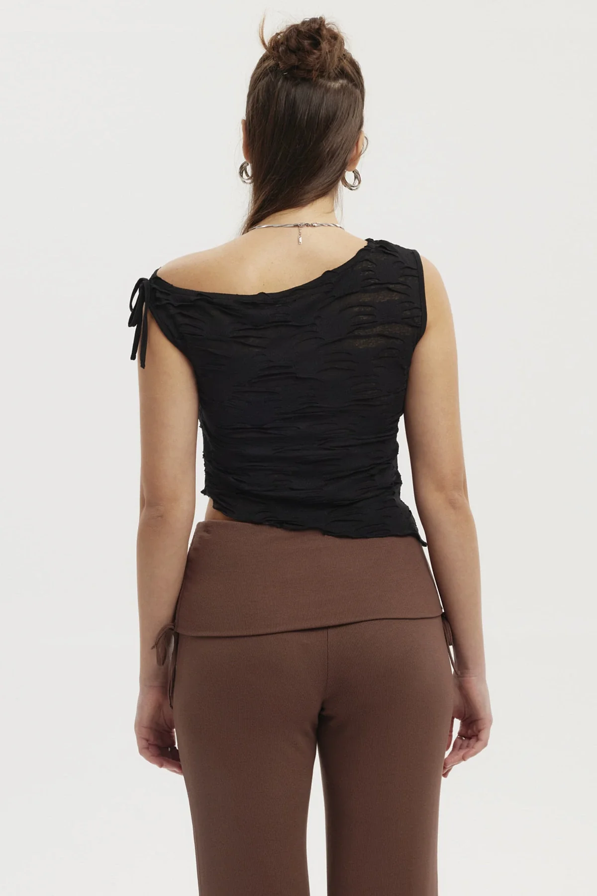 Polera Mujer Basta Asimétrica Negro - Image 3