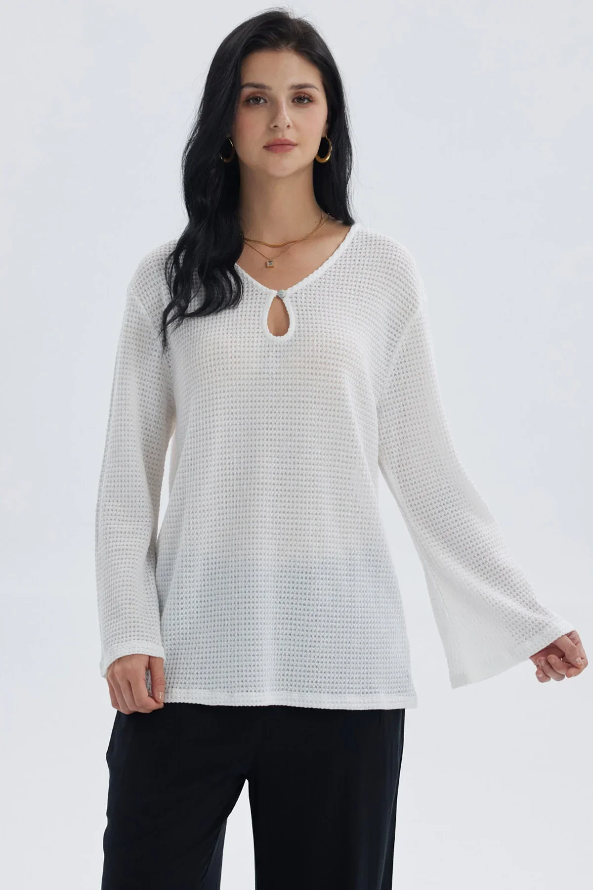 Polera Mujer Calada Salida De Baño Crudo