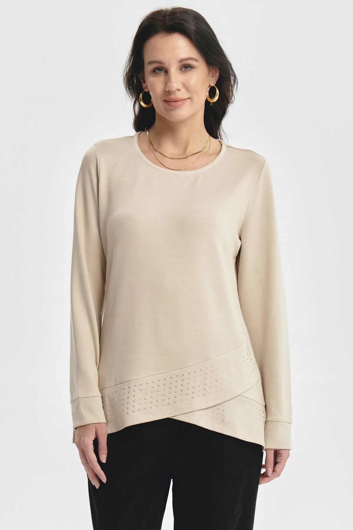 Polera Mujer Camman Detalle Beige