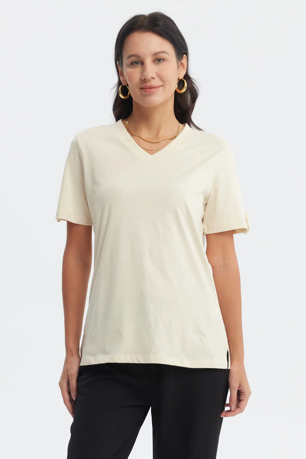 Polera Mujer Casual Beige Claro