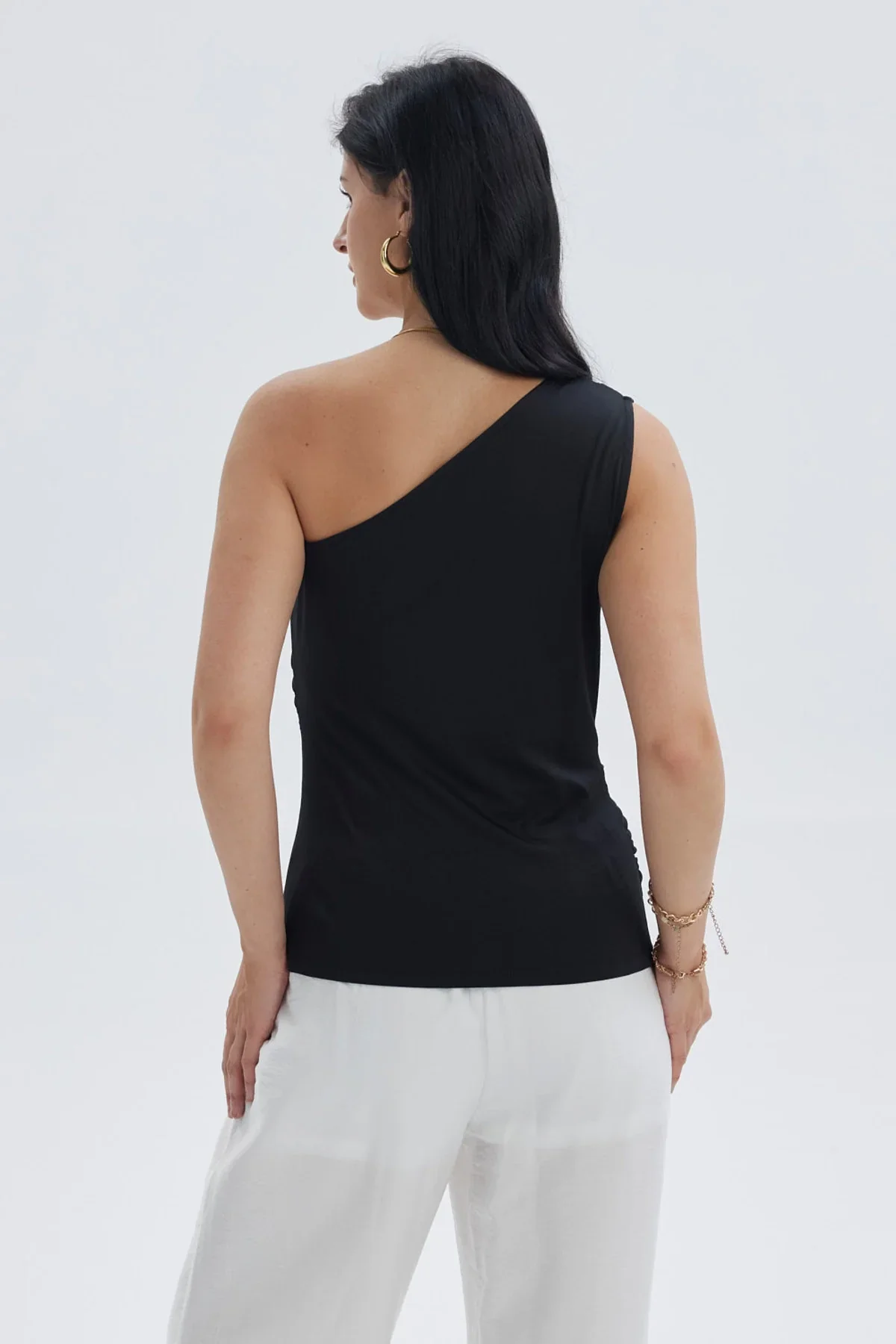 Polera Mujer Con Botones Negro - Image 3